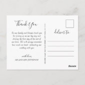 Elegant Sunflower Greenery Floral Hartelijk dank Briefkaart (Achterkant)