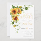 Elegant Sunflower Greenery Floral Vrijgezellenfees Kaart (Voorkant)