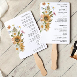 Elegant Sunflower Handwaaier