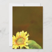 Elegant Sunflower Herfst Brown Wedding Kaart (Achterkant)