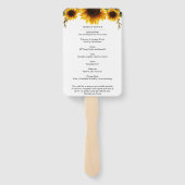 Elegant Sunflower Memorial Celebration of Life Handwaaier (Achterkant)
