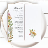 Elegant Sunflower Menu