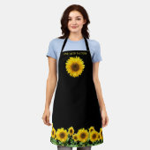 Elegant Sunflower op Black Schort (Gedragen)