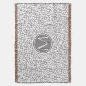 Elegant Sunflower Pattern Monogrammed Deken (Voorkant Verticaal)