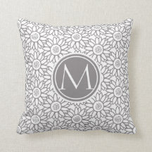 Elegant Sunflower Pattern Monogrammed
