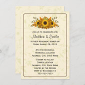 Elegant Sunflower Rehearings Dinner Invitation Kaart (Voorkant / Achterkant)