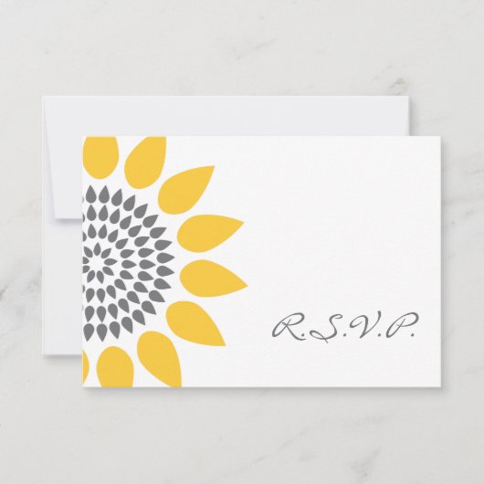 Elegant Sunflower RSVP (Voorkant)