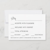 Elegant Sunflower RSVP (Achterkant)