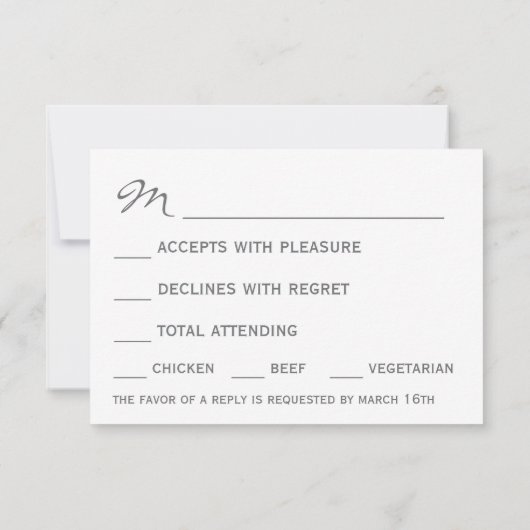 Elegant Sunflower RSVP (Achterkant)