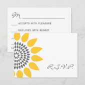 Elegant Sunflower RSVP (Voorkant / Achterkant)