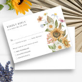 Elegant Sunflower RSVP Kaartje