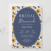 Elegant Sunflower Rustic Bridal Brunch Uitnodiging (Voorkant)