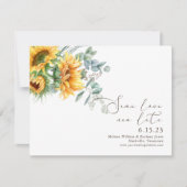 Elegant Sunflower Same Love New Date Save the Date (Voorkant)