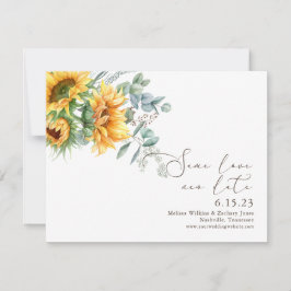 Elegant Sunflower Same Love New Date Save the Date