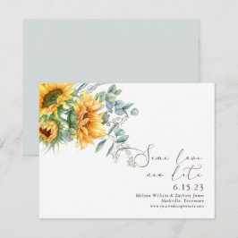 Elegant Sunflower Same Love New Date Save the Date