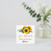 Elegant Sunflower Small Business Aanbevelingskaartje (Staand voorkant)