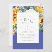 Elegant Sunflower Tuscan Wedding Bride Parents Kaart (Voorkant)