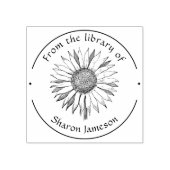 Elegant Sunflower/ uit de bibliotheek van / Naam / Rubberstempel (Afrduk)