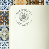 Elegant Sunflower/ uit de bibliotheek van / Naam / Rubberstempel