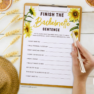 Elegant Sunflower Voltooi het blad Sentence Game