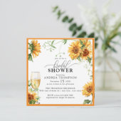 Elegant Sunflower Vrijgezellenfeest Kaart (Staand voorkant)