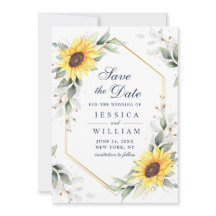 Elegant Sunflower Waterverf Greenery Wedding