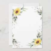 Elegant Sunflower Waterverf Greenery Wedding Save The Date (Achterkant)