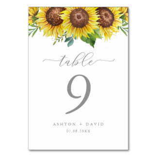 Elegant Sunflower Weddenenkaart Kaart