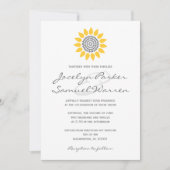 Elegant Sunflower Wedding Kaart (Voorkant)