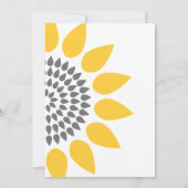 Elegant Sunflower Wedding Kaart (Achterkant)