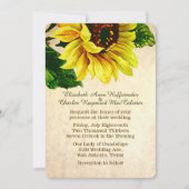 Elegant  Sunflower Wedding Uitnodiging (Voorkant)