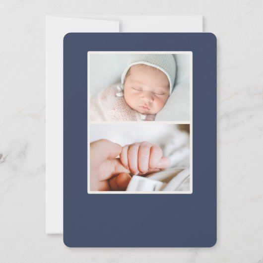 Elegant Sunflower Yellow Photo Birth Announounding Kaart (Achterkant)