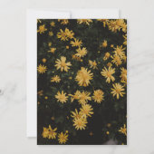 Elegant sunflower yellow photoWedding Invitation Kaart (Achterkant)