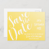 Elegant Sunflower Yellow Save the Date Briefkaart (Voorkant / Achterkant)