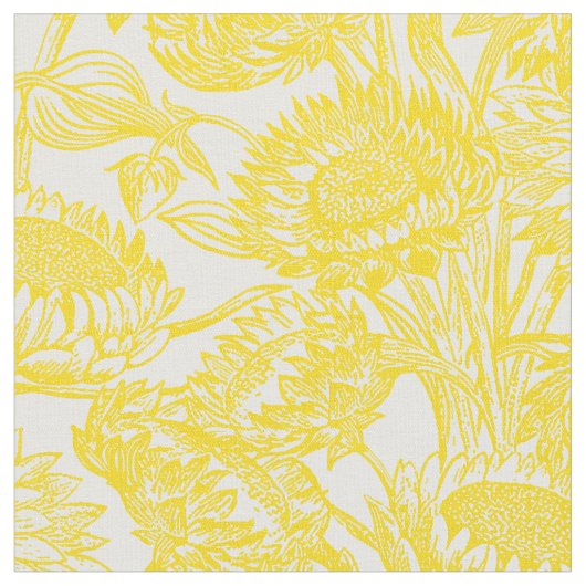 Elegant Sunflower Yellow Stof (Close Up)
