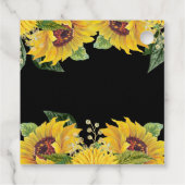 Elegant Sunflowers and Foliage Birthday Party Bedankjes Labels (Achterkant)