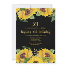 Elegant Sunflowers and Foliage Birthday Party
