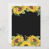 Elegant Sunflowers and Foliage Birthday Party Kaart (Achterkant)