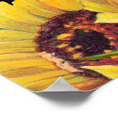 Elegant Sunflowers and Foliage Birthday Party Poster (Hoek)