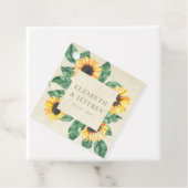 Elegant Sunflowers Garden Floral Wedding Bedankjes Labels (In situ)
