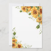 Elegant Sunflowers Garden Floral Wedding Kaart (Achterkant)