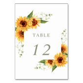 Elegant Sunflowers Garden Floral Wedding Kaart (Achterkant)