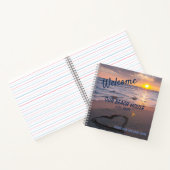 Elegant Sunset Beach Guest Book Spiral Notitieboek (Binnen)