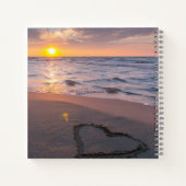 Elegant Sunset Beach Guest Book Spiral Notitieboek (Achterkant)