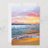 Elegant Sunset Beach Summer Nautical Wedding Kaart (Voorkant)