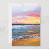 Elegant Sunset Beach Summer Nautical Wedding Kaart (Achterkant)