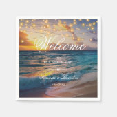 Elegant Sunset Beach Summer Wedding Servet (Voorkant)