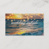 Elegant Sunset Beach Summer Wedding Website Kaart (Voorkant)