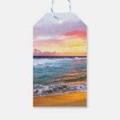 Elegant Sunset Beach Tropical Summer Cadeaulabel (Achterkant)