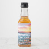 Elegant Sunset Beach Tropische Zomer Elegant Likeurfles Etiket (Voorkant)